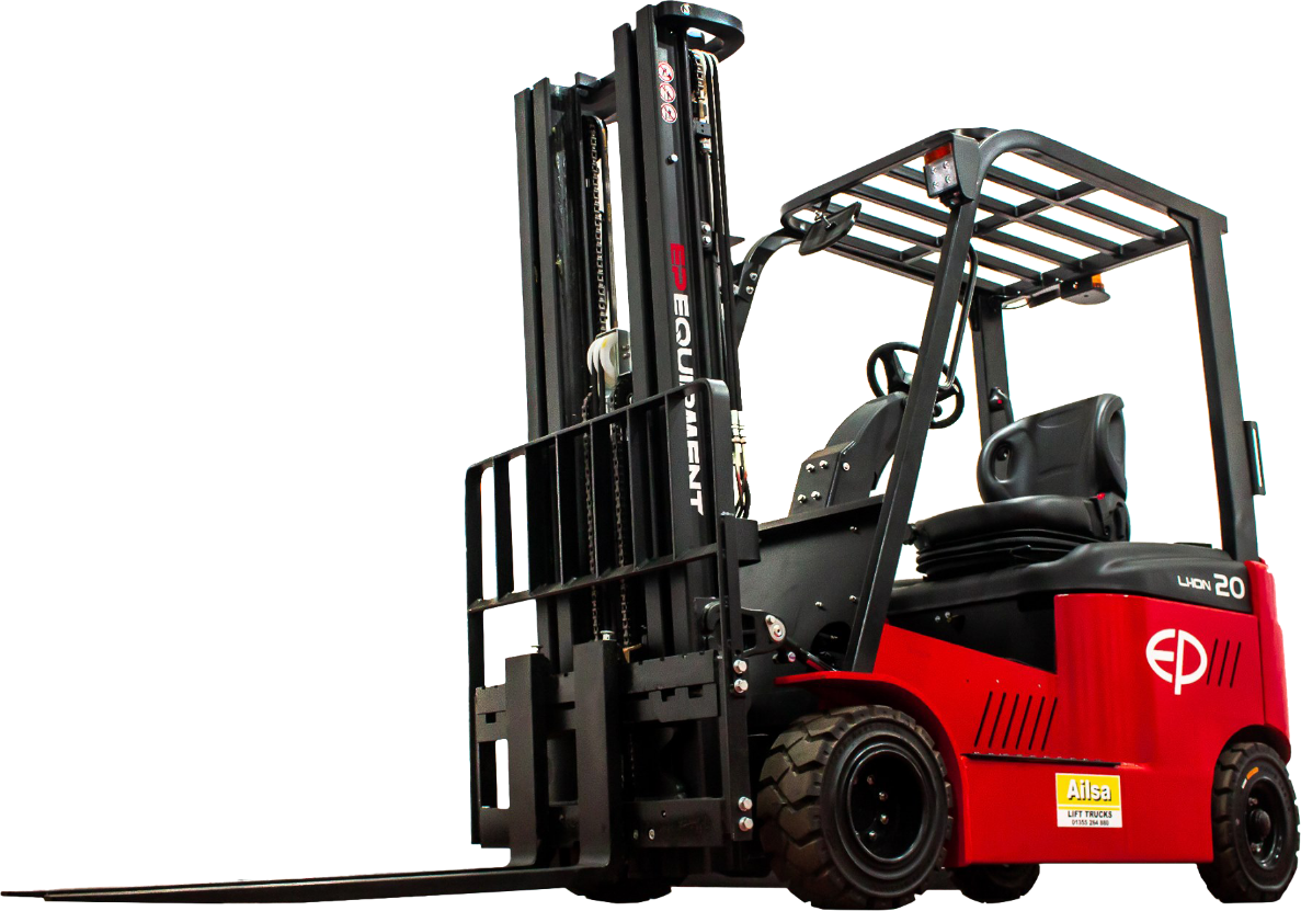 Commercial forklift unloading heavy pallets at a Wickford loading bay